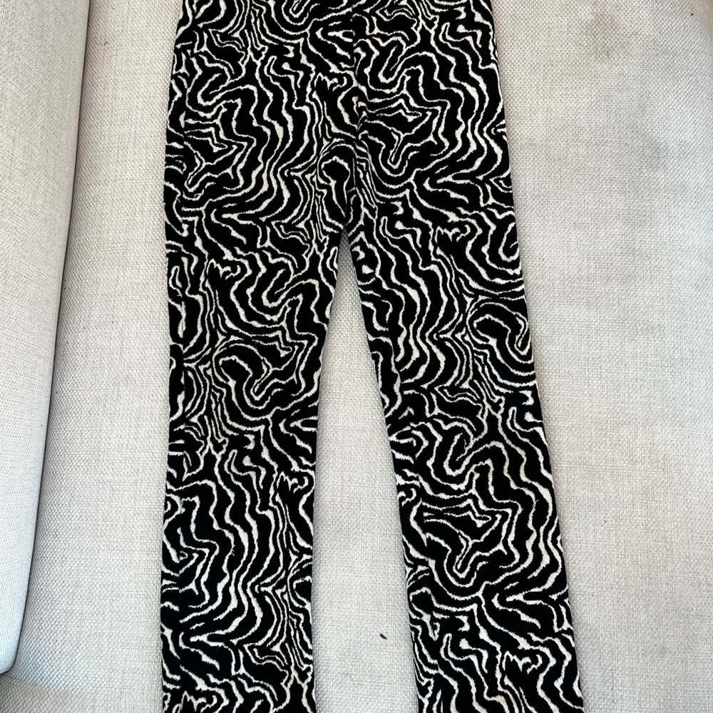 Zara Y2k Swirl Pattern Pants